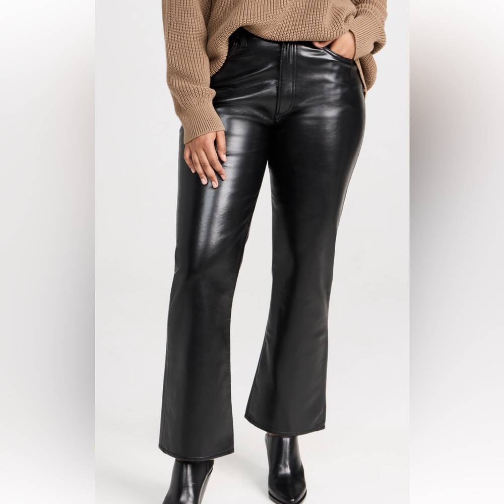 AGOLDE Recycled Leather Mid Rise Relaxed Boot Pants NWT Sz 30
